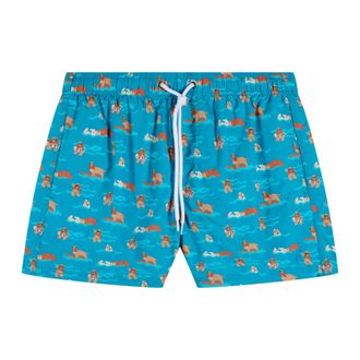 Sundek Badmode, Heren, Blauw, L, Turquoise Boardshorts voor Mannen
