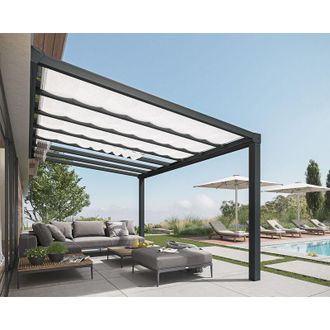 Palram Canopia Cortina Para P&eacute;rgola Stocholm 3.4x9.5 Blanco