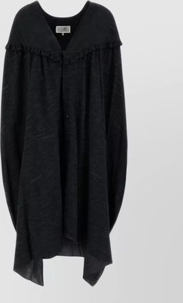 Maison Margiela black jersey shirt midi dress