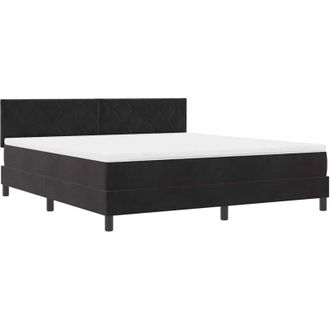 vidaXL Cama Con Somier Y Colch&oacute;n Con Colch&oacute;n Negro 180 X 200 Cm Tela Vidaxl