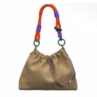 Made in Italy Portofino Crossbody Bag In Taupe