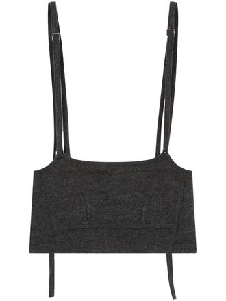 TOMBOY cropped layered top - Grey