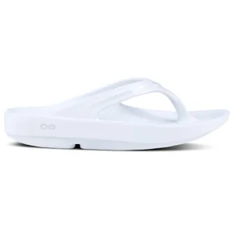 Oofos Womens OOlala Sandals White 10