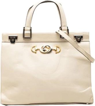 Gucci Pre-owned Handbags, female, White, Size: ONE SIZE Pre-owned The Zumi satchel