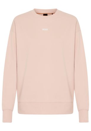 Boss Orange by Hugo Boss Sweatshirt BOSS ORANGE Eteia Premium Damenmode, Damen, Gr. XL, light, pastel pink 684, Strick, Obermaterial: 100% Baumwolle, unifarben, oversize, Rund