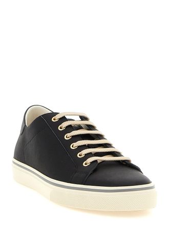 Brunello Cucinelli Mens Black Calfskin Low Top Sneakers