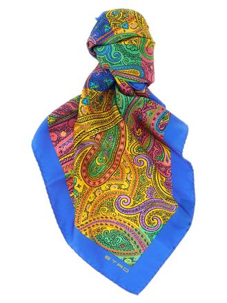 Etro Multicolor Floral Paisley Printed Scarf