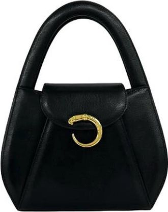 Cartier Tweedehands leren handtassen - Dames - Vintage Handtas - Zwart - ONE Size - Vintage