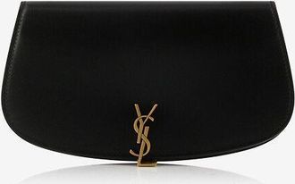 Saint Laurent Glattleder-Brieftasche mit Kettengurt Voltaire