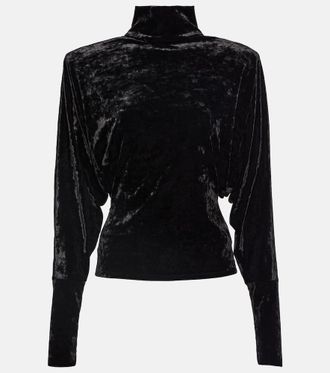 Alexandre Vauthier Draped velvet top