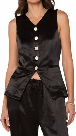 Velvet Heart Pisces Satin Vest In Black