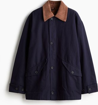 H&M Oversized Canvasjacke - Blue