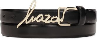 Kazar Zwarte riem met fijne gesp - Dames - Riemen - Zwart - 100 CM - Leer - Accessoires
