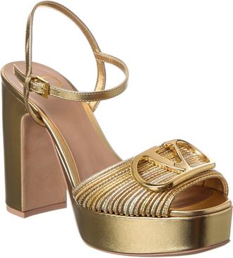 Valentino Vlogo Signature 115 Leather Platform Sandal