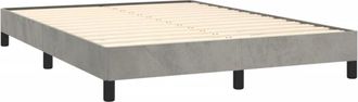 vidaXL Estructura De Cama Sin Colch&oacute;n Terciopelo Gris Claro 140x200 Cm Vidaxl