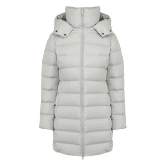 Bomboogie Slim fit hooded puffer jacket - Dames - Mantels - Grijs - Maat: L Nylon