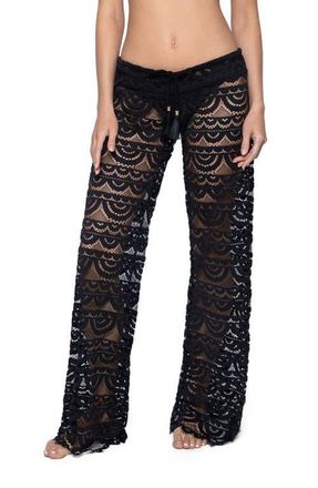 PQ Swim Malibu Lace Cover-Up Pants in Lace Diva at Nordstrom, Size X-Small