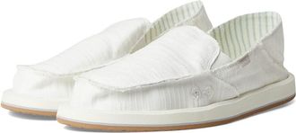 Sanuk Donna Days Womens Flat Shoes White : 10 B - Medium, Cotton/Hemp/Rubber