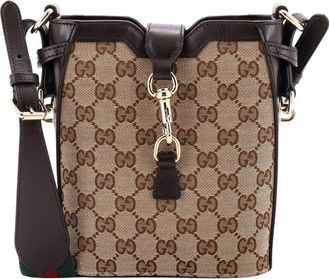 Gucci Brown Gg Canvas & Leather Bucket Bag Mini (Authentic Pre-Loved)
