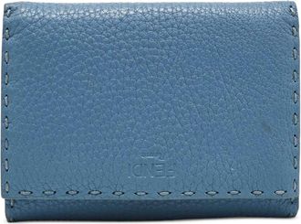 Fendi 2015 Peekaboo leather wallet - women - Calf Leather/Calf Leather - One Size - Blue