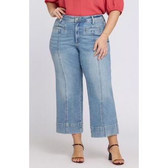 NYDJ Teresa Seamed Ankle Wide Leg Jeans in Mist Springs at Nordstrom, Size 22W