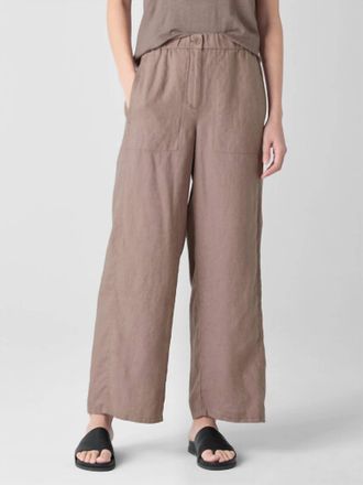 Eileen Fisher Wide-Leg Trouser Pant In Cocoa
