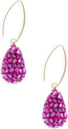 Lott. Gioielli Ice Purple Oorbellen Kegel XS Raw - Dames - Oorbellen - Paars - ONE Size - Accessoires