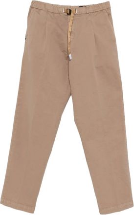 White Sand Plooibroek met riemsluiting - Beige