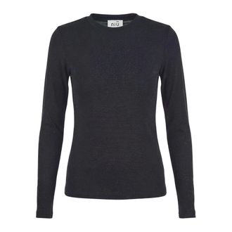 Ni&ugrave; Niu, Truien & Vesten, Dames, Zwart, L, Ronde hals gebreid