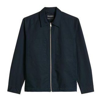 Marc O'Polo Heren, Jassen, Blauw, Maat: 2XL Katoen