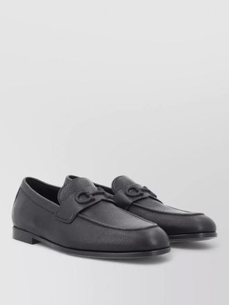 Ferragamo leather monk shoes