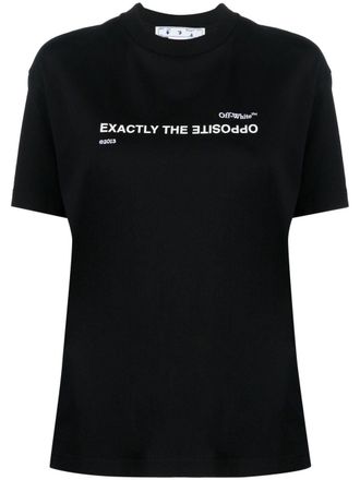 Off-white T-shirt Exactly the Opposite con stampa - Nero