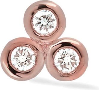 Lark & Berry 14kt rose gold Trio diamond earring - women - Lab Grown Diamond/14kt Rose Gold - One Size - Pink