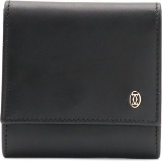 Cartier Black Leather Coin Purse/Coin Case (Pre-Owned)
