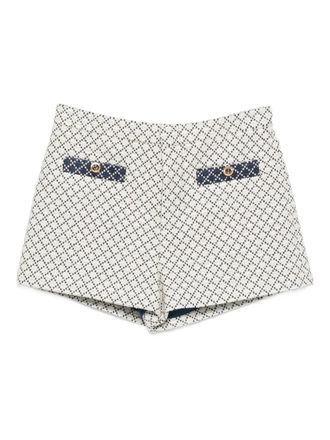 Gucci geometric-pattern pocket shorts - women - Viscose/Polyester/Polyamide/Acrylic/Silk/Silk/Acetate - 40 - Neutrals