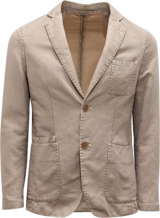 AT.P. CO Cotton Linen Jas Gege Model - Heren - Blazers - Beige - XS - Katoen - Jassen