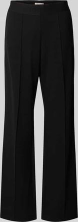 Christian Berg Hose aus Viskose-Mix mit weitem Bein in Black, Größe 34