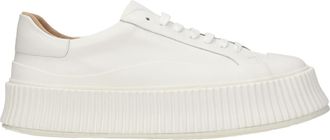 Jil Sander White Leather Platform Womens Sneakers