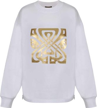 Biba Dames/Dames Sweatshirt met Groot Logo (Cr&egrave;me)