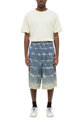 Jil Sander Blue Elasticated Printed Shorts