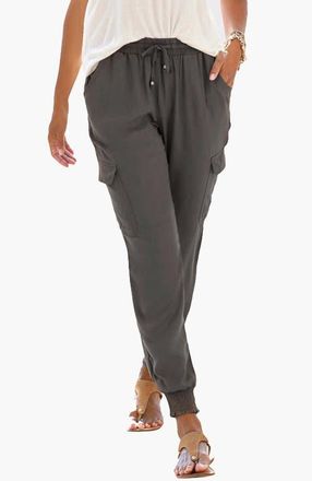 Lascana Cargo Jogger Pants in Khaki at Nordstrom, Size 18