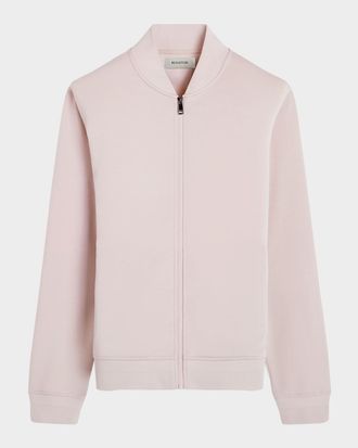 Bugatchi Men & apos;s Soft Touch Knit Full-Zip Bomber Jacket