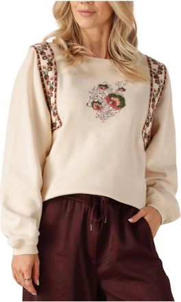 Louizon Izaac Sweater - Dames - Sweatshirts - Beige - M/L - Katoen - Hoodies & sweatvesten