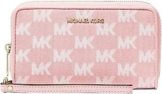 Michael Kors Lg Flat Mf Phn Case - Dames - Clutches - Roze - ONE Size - Katoen - Tassen