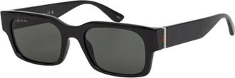 Gucci Zonnebrillen - Heren - Zonnebrillen - Zwart - 52 MM - Accessoires