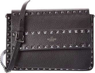 Valentino Rockstud Grainy Leather Shoulder Bag