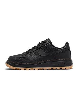 Nike Air Force 1 Luxe Mens Trainers DB4109 (Black/Bucktan/Gum Yellow 001) UK 7 (EU 41)