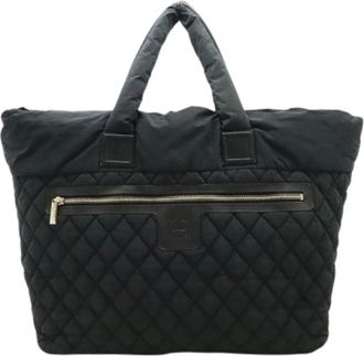 Chanel Pre-owned Tote Bags, female, Black, Size: ONE SIZE Pre-owned Vintage Shoulder Tote Bag