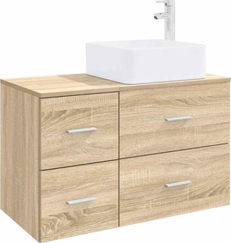 vidaXL Juego De Muebles De Ba&ntilde;o 2 Uds. Roble Sonoma Vidaxl