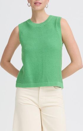 Ichi Tie Back Knit Vest in Greenbriar at Nordstrom, Size X-Large